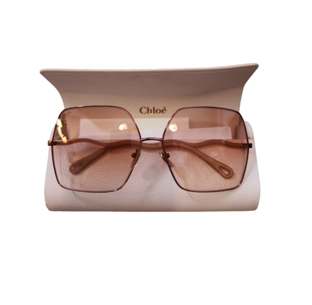 Chloe CH00545 Oversized Pink Ombre Gradient Square Sunglasses 64MM 64-15-140