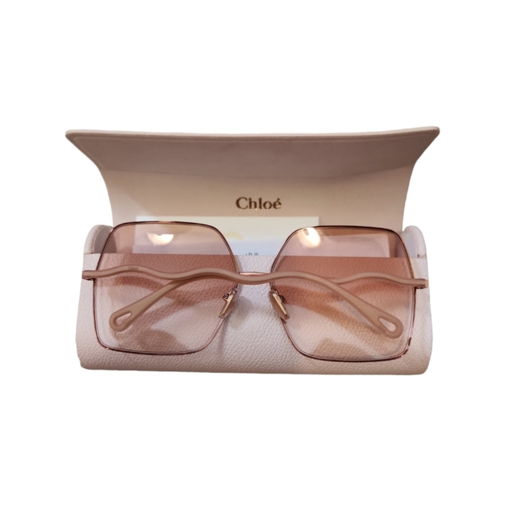 Chloe CH00545 Oversized Pink Ombre Gradient Square Sunglasses 64MM 64-15-140