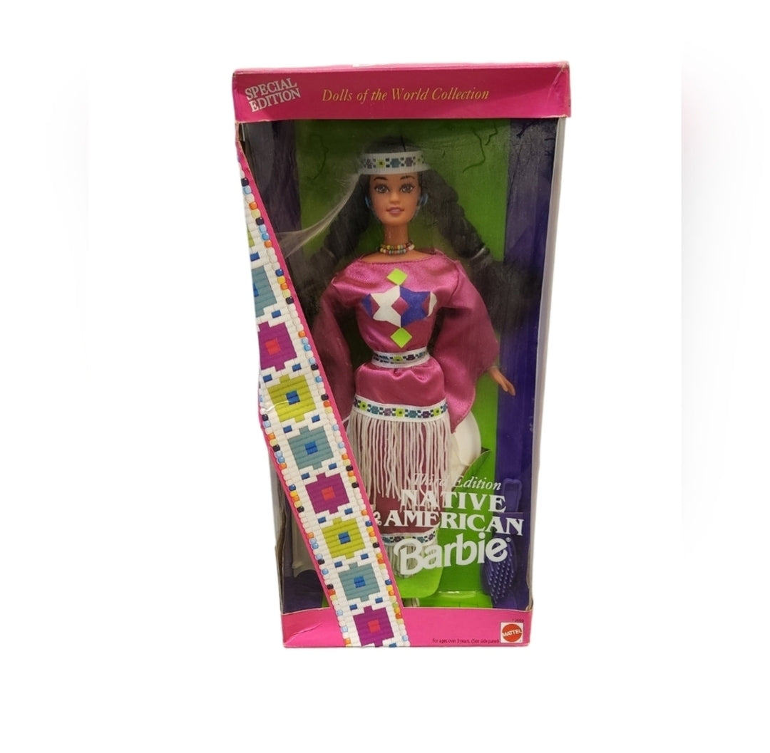 Vintage 1994 Mattel Native American Barbie 12699 - Damaged Box