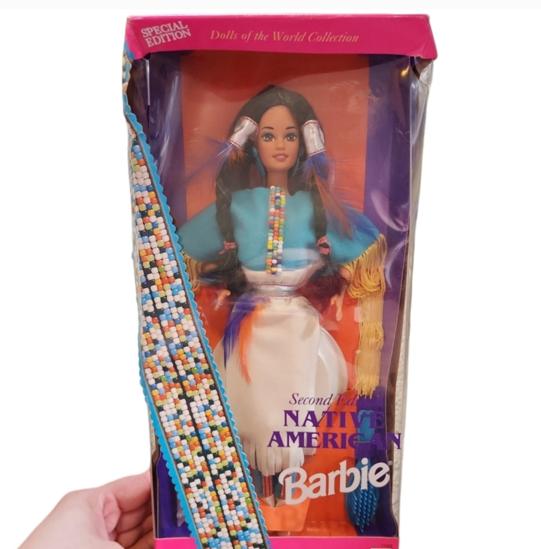 Vintage 1993 Mattel Native American Barbie 2nd Edition #11609 Dolls of the World